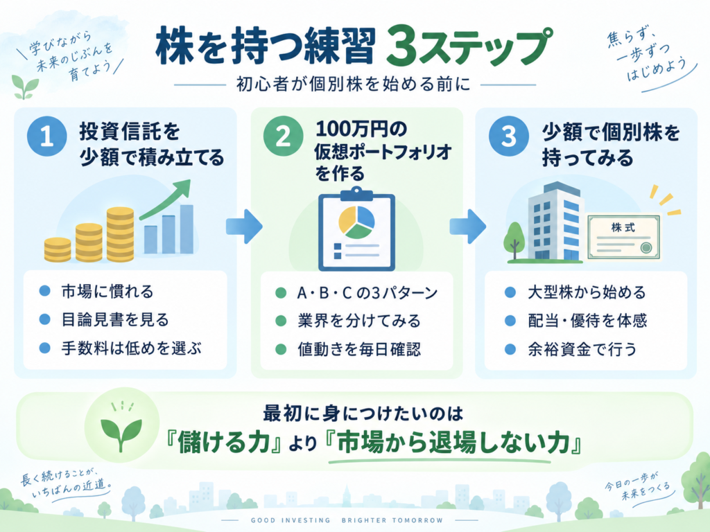 株を持つ練習3ステップ